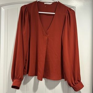 Lush Rust Orange Blouse